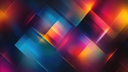 Abstract Geometric Design: Vibrant Colors and Dynamic Shapes