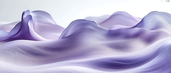 Obraz premium Abstract Lavender Wave Landscape.