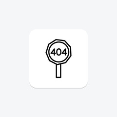 Road Sign line icon , vector, pixel perfect, illustrator file