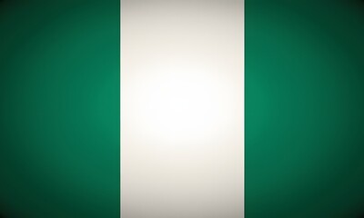 Obraz premium A waving Nigeria flag in the wind with vibrant colors of green and white, symbolizing national pride and patriotism, Generative Ai