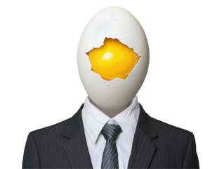 Isolated Egg Head Businessman