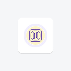 Oneway Priority color circle icon , vector, pixel perfect, illustrator file