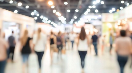 Group of Professionals Networking at a Vibrant Trade Show Event