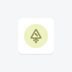 Road Sign pentaglow , vector, pixel perfect, illustrator file