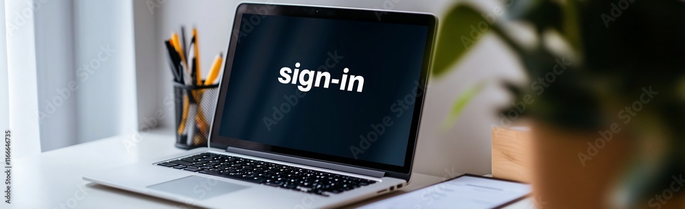 Poster laptop displaying 