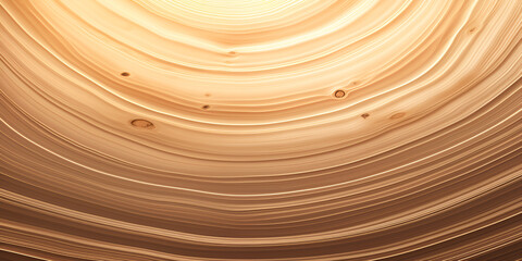 Golden-Hued Wooden Tree Trunk Rings Radiating Natural Warmth