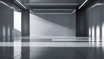 Minimalist Modern Metallic Interior with Natural Light