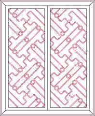 sketch vector illustration silhouette design ornament decoration wardrobe partition classic vintage ethnic traditional chinese.eps