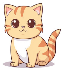 Obraz premium Cat cartoon style animal drawing mammal.