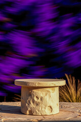 Naklejka premium circular textured pedestal