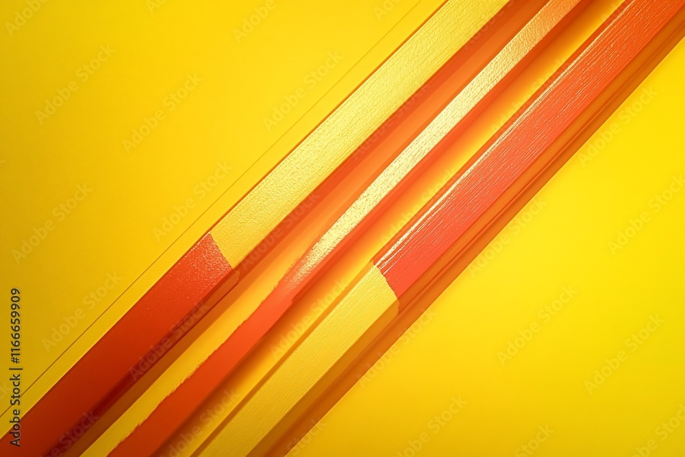 Poster abstract background with diagonal orange and yellow stripes.