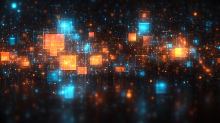 Abstract Digital Network Data Flow Visualization