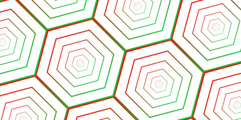 Abstract black metal background with green red pink light lines. Dark 3d geometric texture illustration. Bright grid pattern.