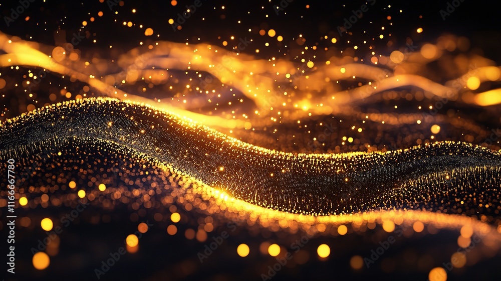 Poster futuristic abstract glowing circuit background with data visualization