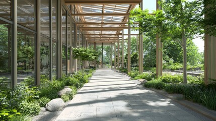 Biophilic-Inspired Art Gallery: Harmonizing Nature and Art in a Modern Setting