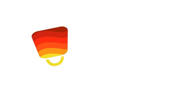Concept illustration of shopping bag icon animation vector motion repeating