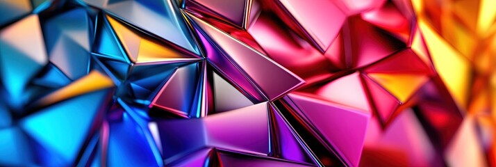 3D kaleidoscope of geometric colors