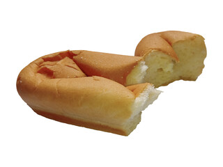 Long Roll Loaf Bread isolated on transparent background