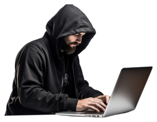 PNG Hacker laptop hood sweatshirt.