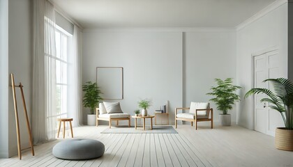 Fototapeta premium modern living room with furniture