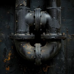 Detailed view of the intricate inner workings and gears of a weathered vintage industrial machine with a rusted dilapidated appearance evoking a sense of mystery and the passage of time