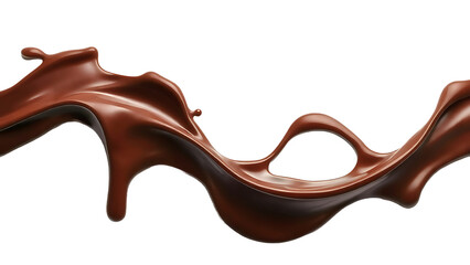 Melted Chocolate isolated on transparent background