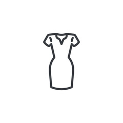 Elegance dress line icon