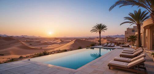 Naklejka premium Desert Oasis: 