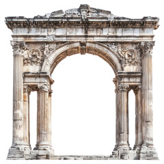 Naklejka premium PNG Semicircular Roman arch architecture classical design.