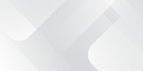 Abstract white and grey geometric overlapping square pattern, design of technology background Modern elegant white gray banner background with creative design and shiny lines layer element vector.