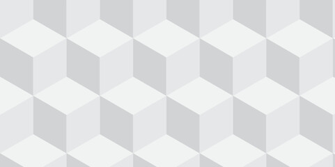 White geometric cube creative concept triangle overlap square technology background. digital cubes fabric and wallpaper grid block texture background.	
