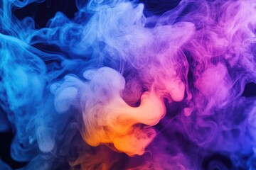 Fototapeta premium Colored Smoke on Black Background