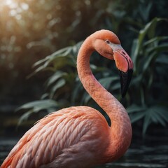 Fototapeta premium Snap a flamingo’s elegant pose.