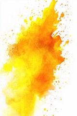 Watercolor Paint Splatter on White Background