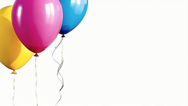 Colorful balloons float upward in celebration perfect birthdays ddings Valentine's Day video 4k