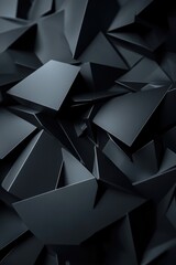 Fototapeta premium Black Cubes in Dark Room