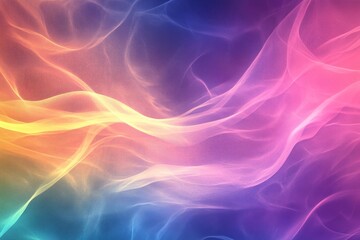 Obraz premium Psychedelic rainbow shades gradient background, glowing forms texture, poster header, retro-inspired, Generative AI