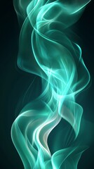 Naklejka premium Abstract turquoise olive gradient background, glowing forms texture, presentation slide, vibrant colors, Generative AI