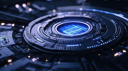 Advanced Cybersecurity Concept with Digital Protection Elements