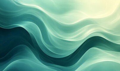 Fototapeta premium Retro turquoise olive gradient background, dynamic flow texture, mobile wallpaper, copy space available, Generative AI