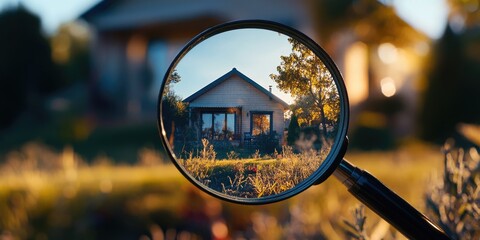 House under magnification