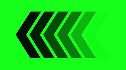 Looping Arrow Direction Animation From Bottom to Top Isolated on Green Screen. Arrows Going Up. Direction and Swipe up arrow for social media. Motion Computer Graphics