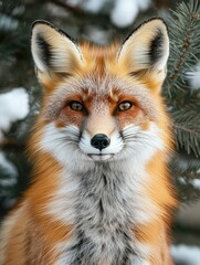 Obraz premium Red Fox in Snow