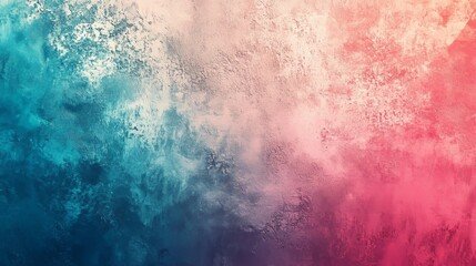 Obraz premium Abstract pink teal gradient background, shimmering textures texture, poster header, high-contrast tones, Generative AI