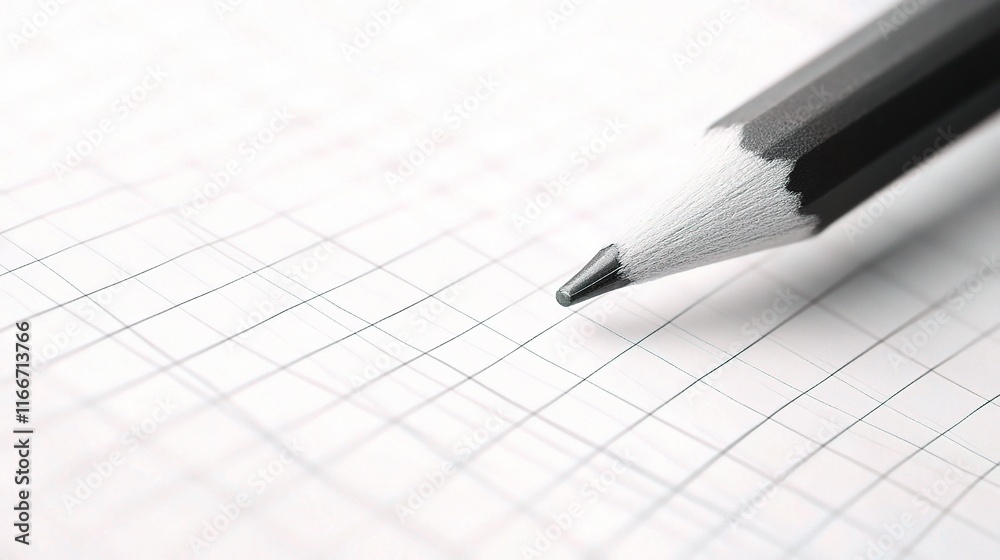 Poster white paper with grid lines pattern ideal for architectural design