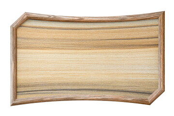 decorative brown wooden board isolated on white