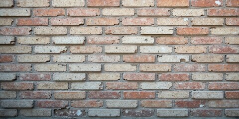 Fototapeta premium A Textured Brick Wall Background Featuring a Blend of Light and Dark Tones