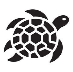 Obraz premium Sea turtle vector silhouette illustration SH