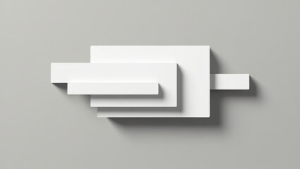 Abstract Geometric Composition of White Panels.