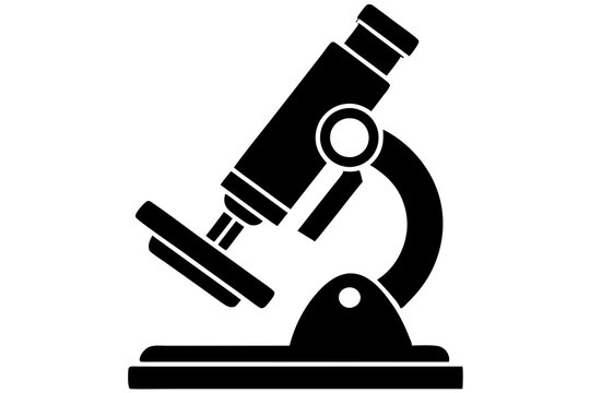 recommend clip art: microscope silhouette vector illustration white background